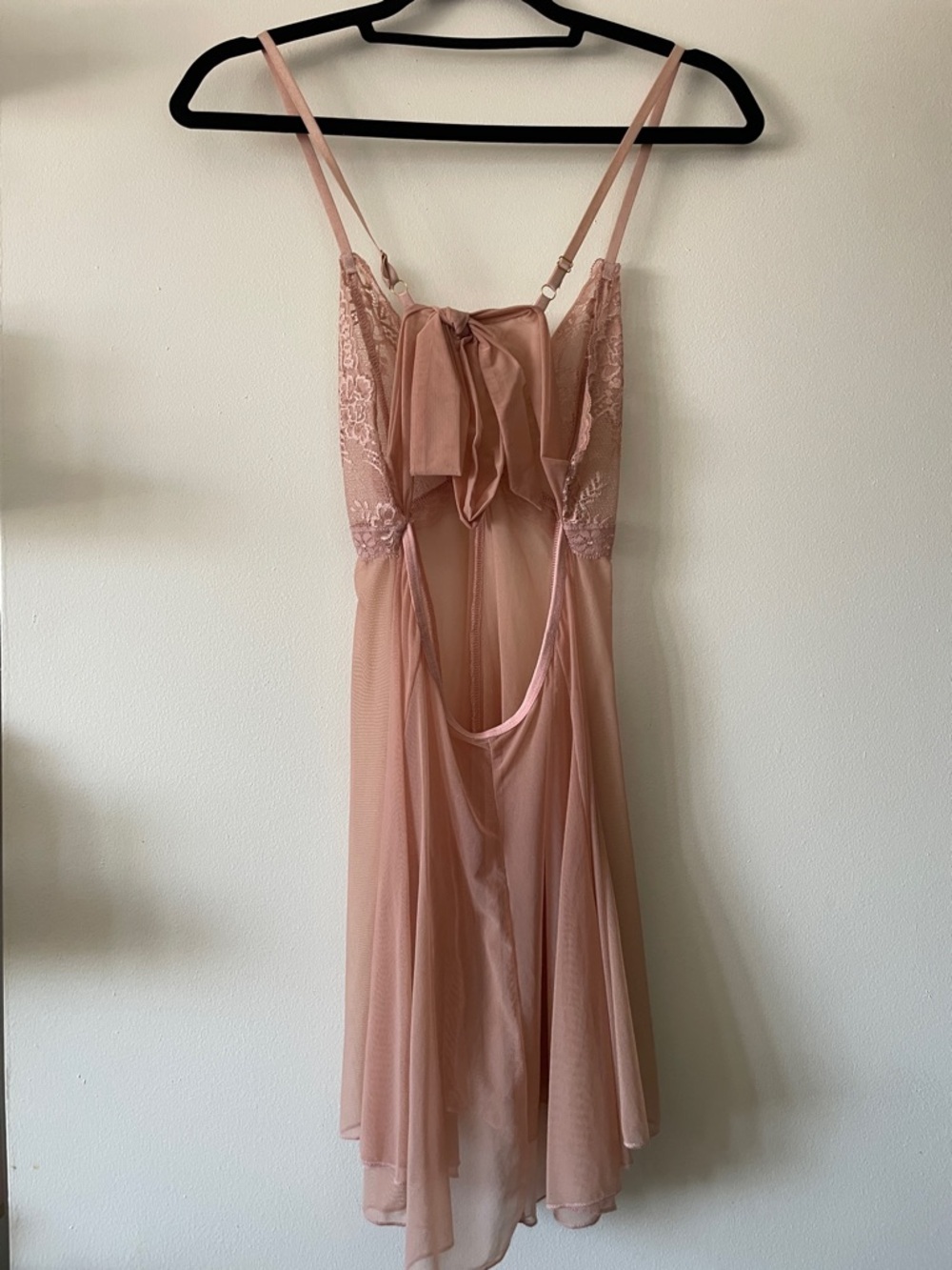 Blush Pink|Lace Trim Robe and Nightgown Set|Large- Runs Medium/Large|NWOT - Picture 7 of 8